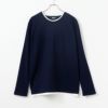 NAVY フェイクレイヤードクルーネック長袖Tシャツ メンズ