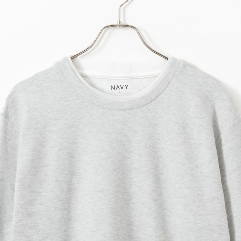 NAVY フェイクレイヤードクルーネック長袖Tシャツ メンズ商品画像-5