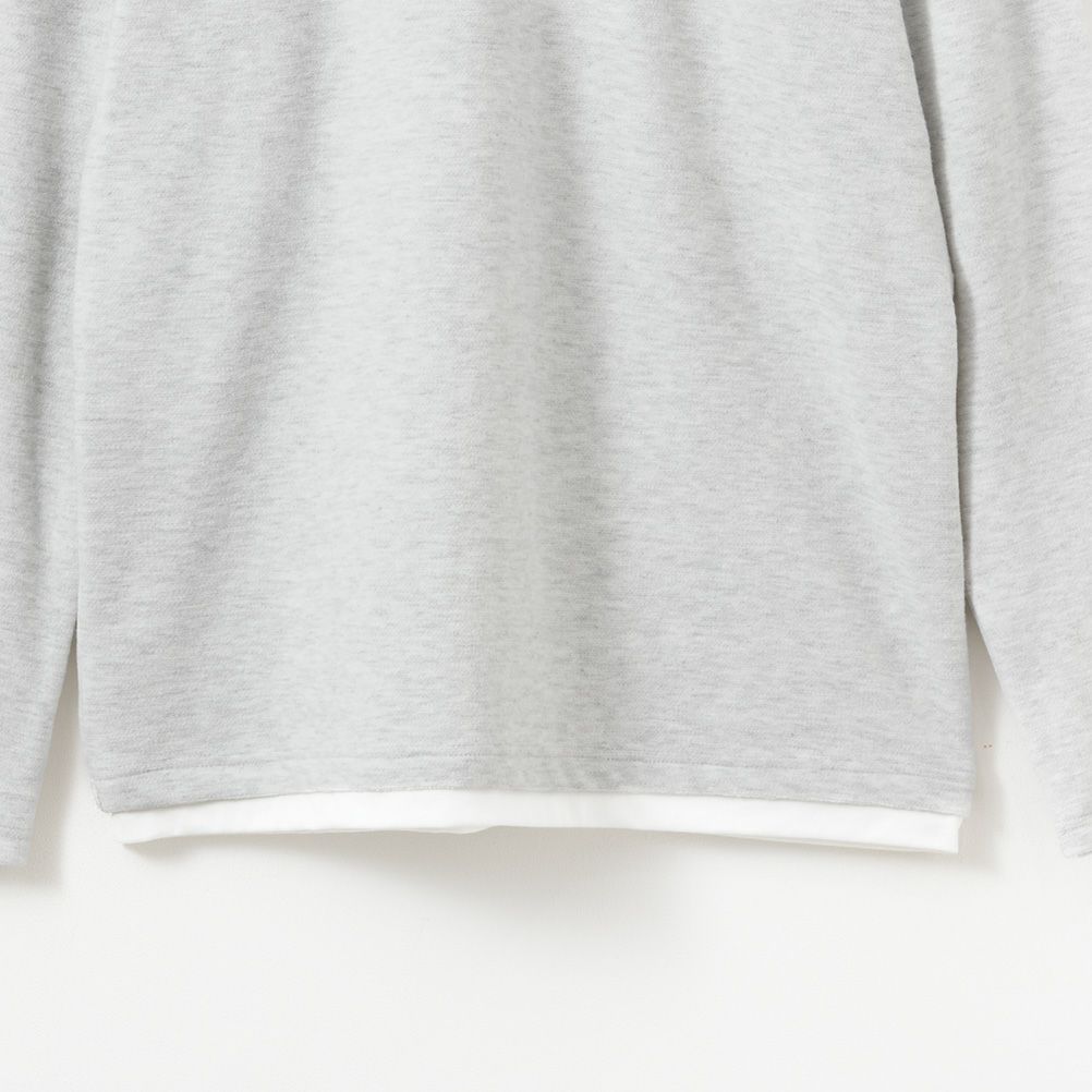 NAVY  フェイクレイヤードクルーネック長袖Tシャツ メンズ商品画像-7