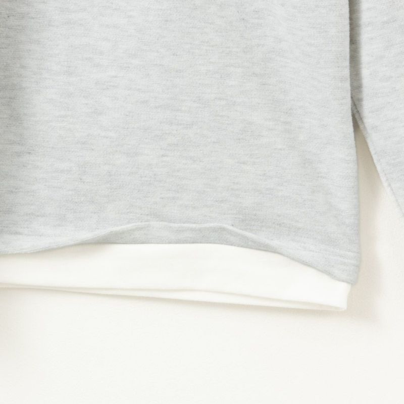 NAVY  フェイクレイヤードクルーネック長袖Tシャツ メンズ商品画像-8