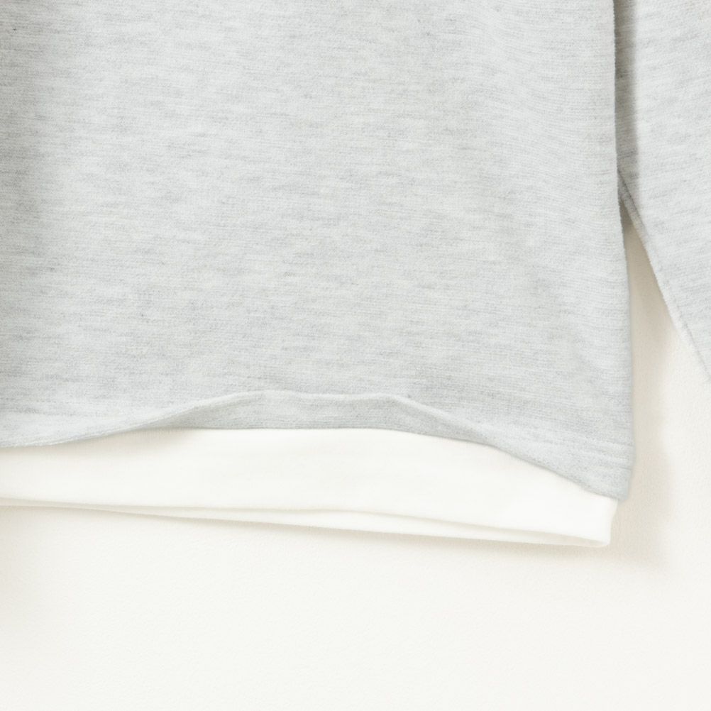 NAVY  フェイクレイヤードクルーネック長袖Tシャツ メンズ商品画像-8