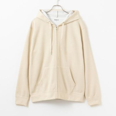 NAVY  ダブルフェイスジップアップパーカー メンズ