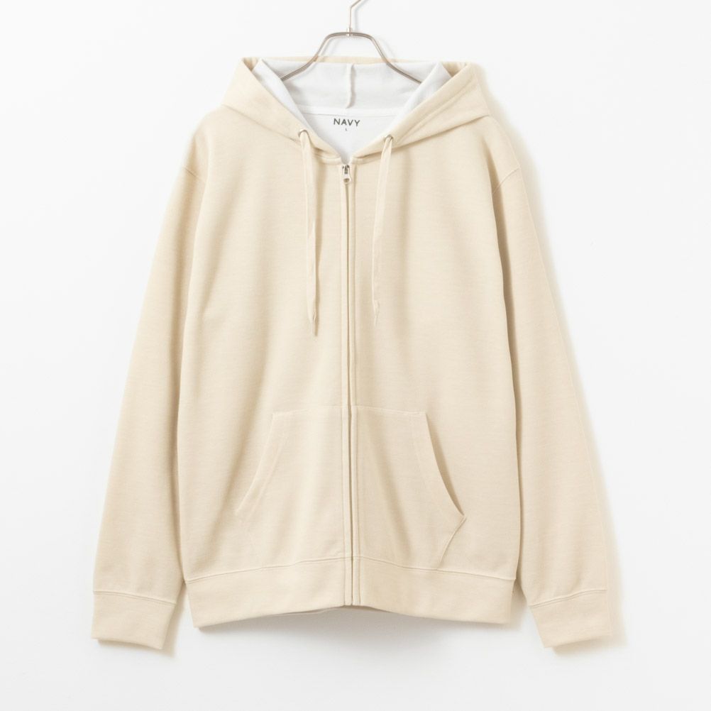 NAVY ダブルフェイスジップアップパーカー メンズ