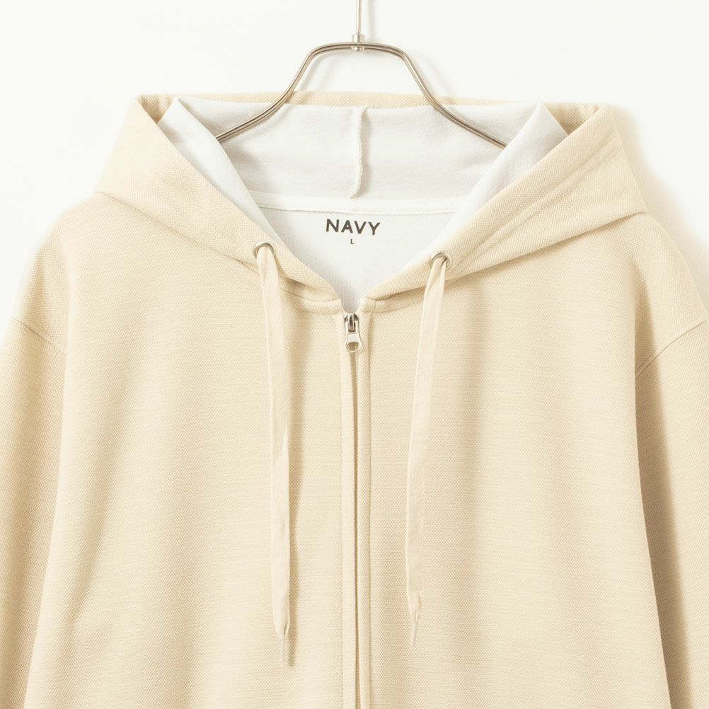 NAVY ダブルフェイスジップアップパーカー メンズ