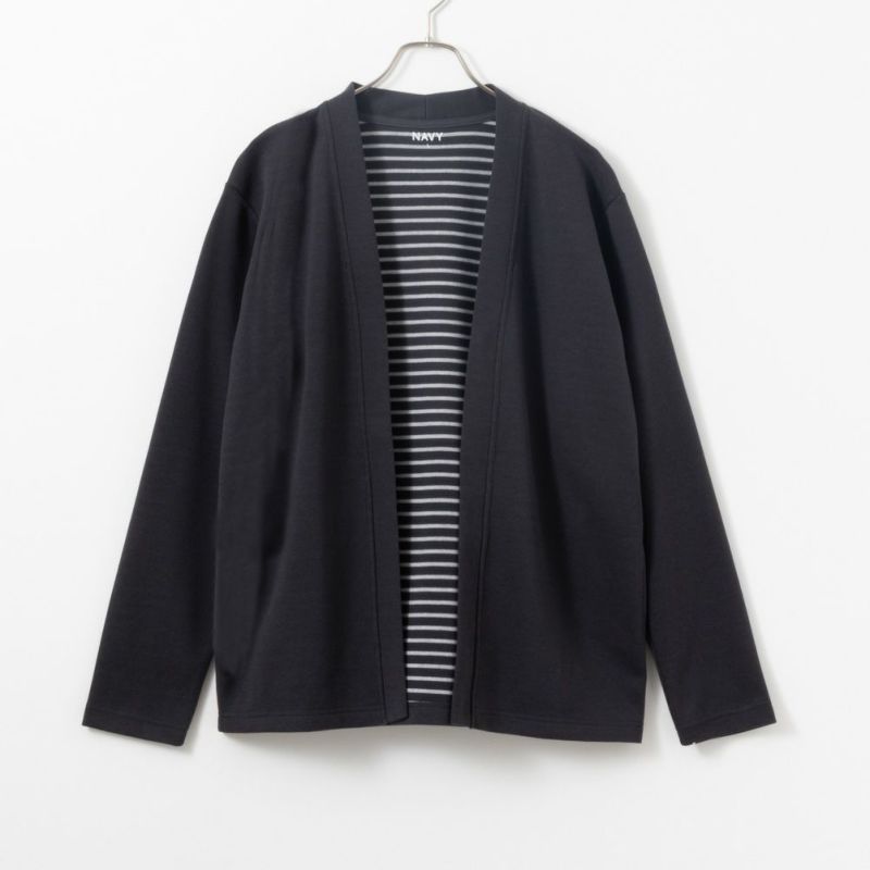 NAVY  ダブルフェイスカーディガン メンズ商品画像-2