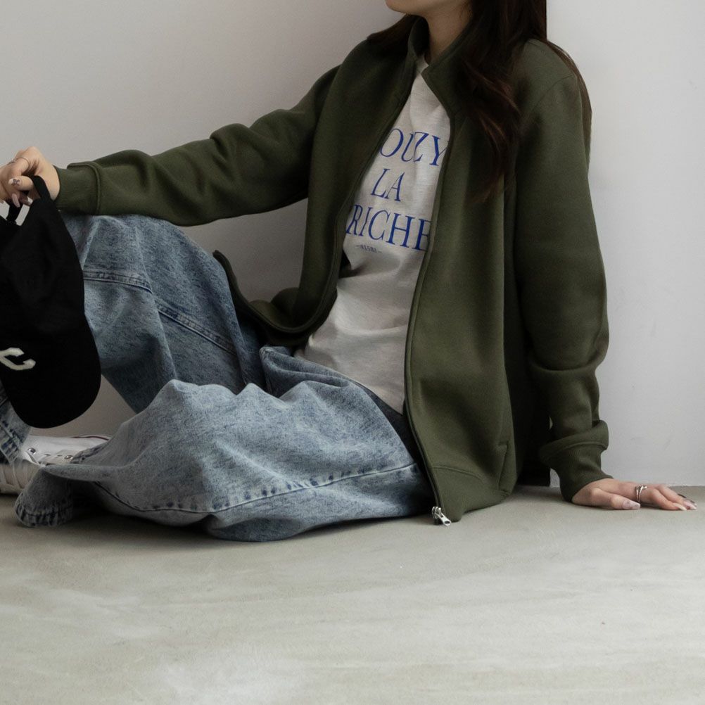 CLOTHES TRUCK  裏起毛スタンドジップジャケット レディース商品サムネイル-1