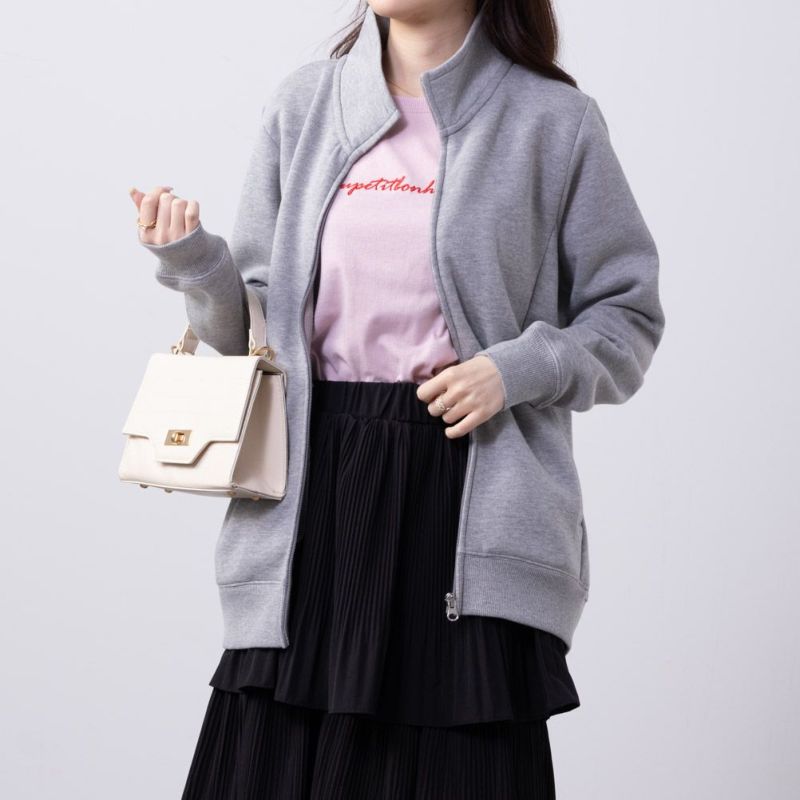 CLOTHES TRUCK  裏起毛スタンドジップジャケット レディース商品画像-2