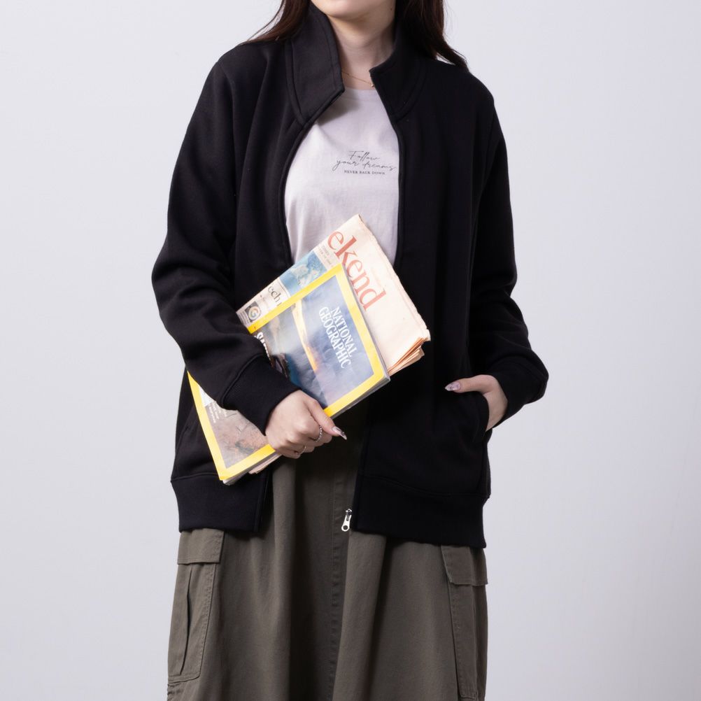 CLOTHES TRUCK  裏起毛スタンドジップジャケット レディース商品サムネイル-3