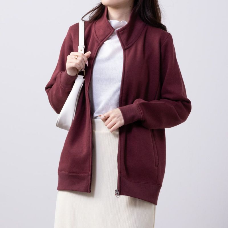 CLOTHES TRUCK  裏起毛スタンドジップジャケット レディース商品画像-4