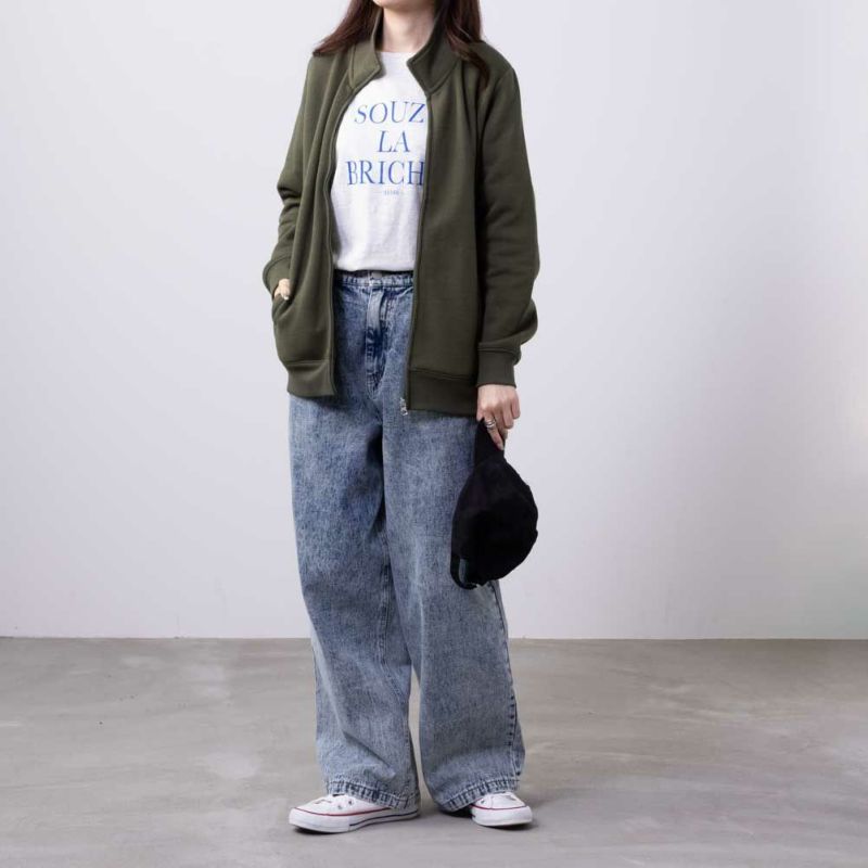 CLOTHES TRUCK  裏起毛スタンドジップジャケット レディース商品画像-5