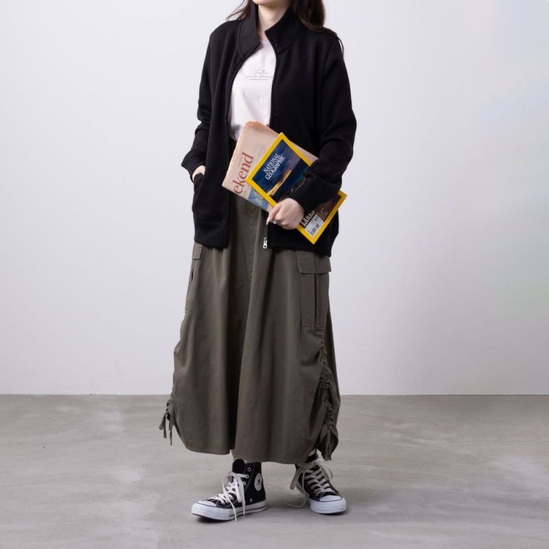 CLOTHES TRUCK  裏起毛スタンドジップジャケット レディース商品画像-9