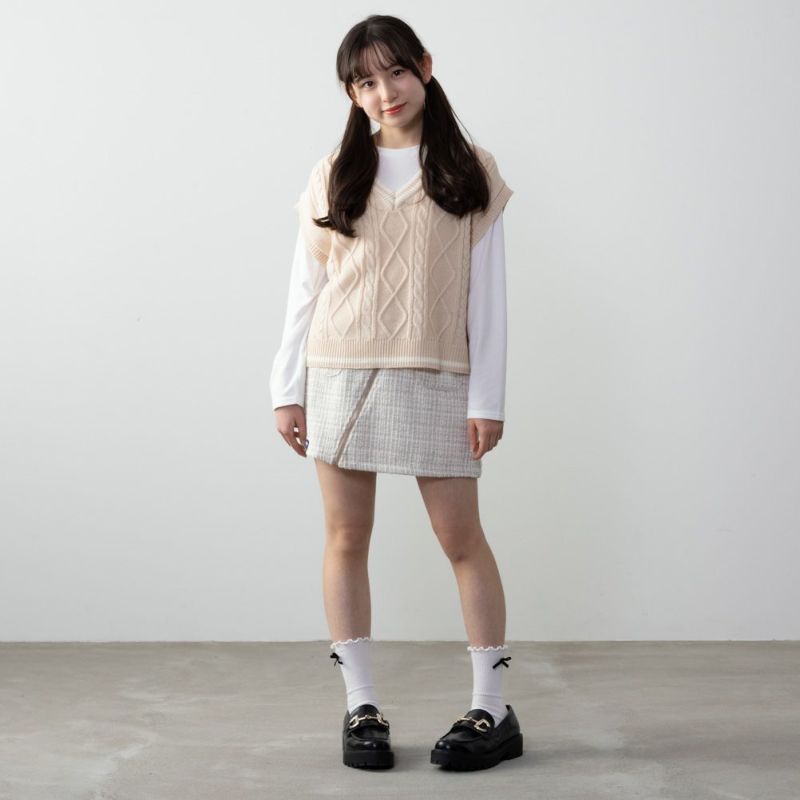 NAVY ニットベストアンサンブル キッズ商品画像-4