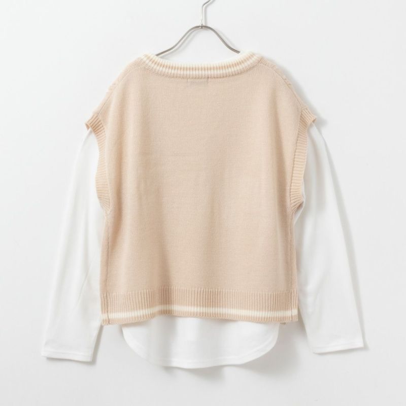 NAVY  ニットベストアンサンブル キッズ商品画像-9