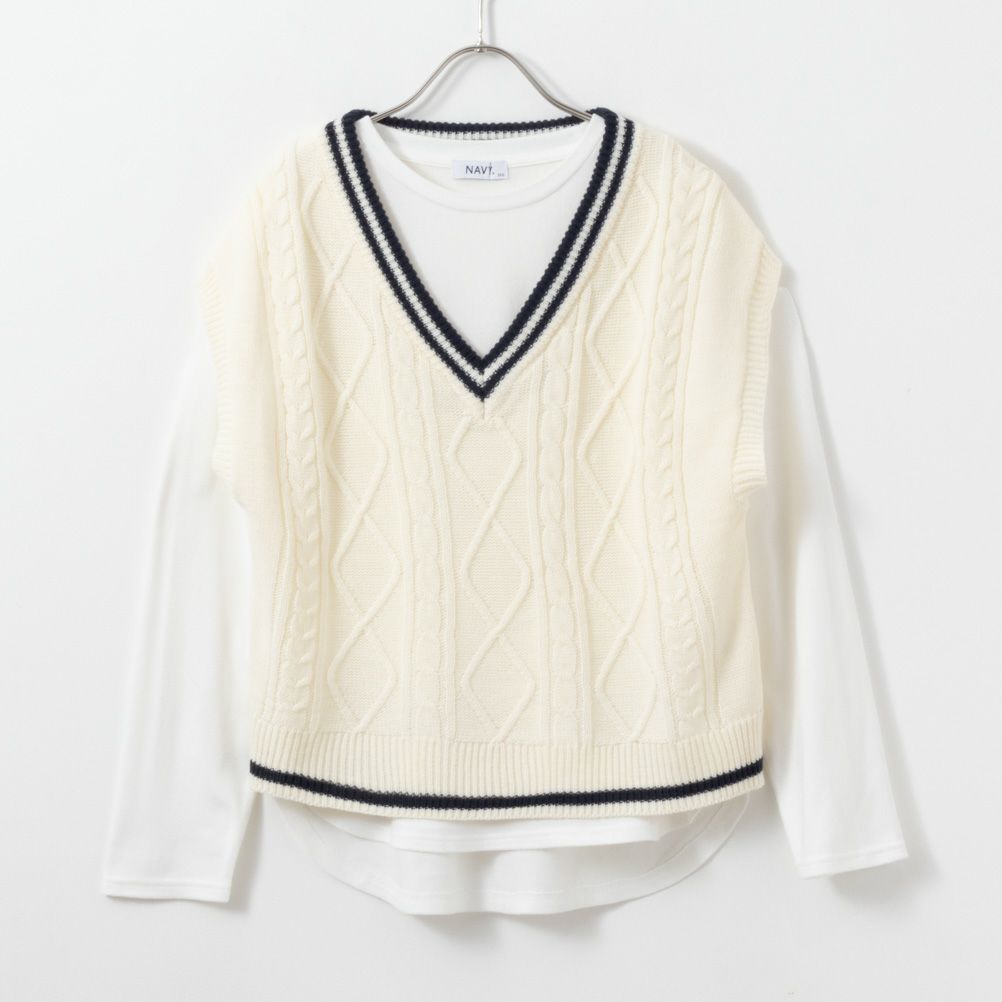 NAVY ニットベストアンサンブル キッズ商品画像-10