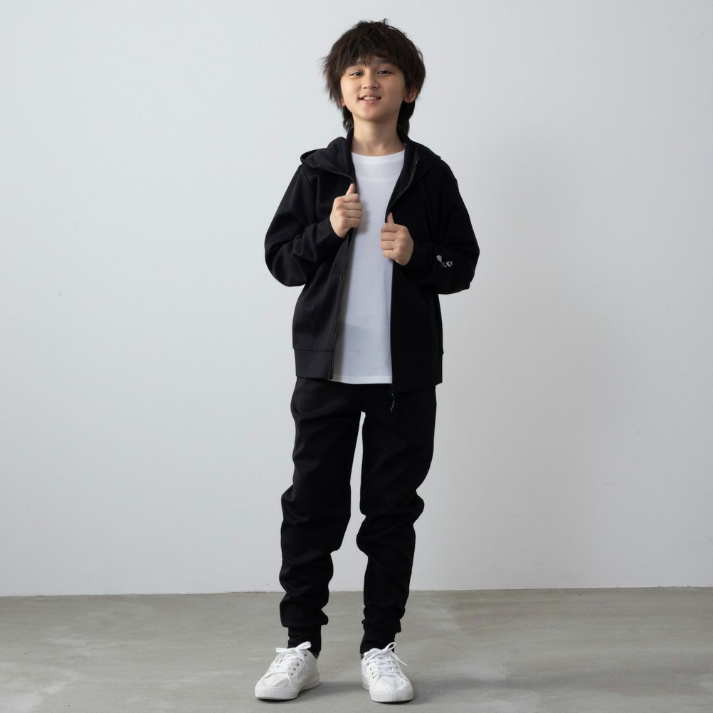 [期間限定価格]NAVY  ポンチ素材 ストレッチジップパーカー キッズ商品画像-6