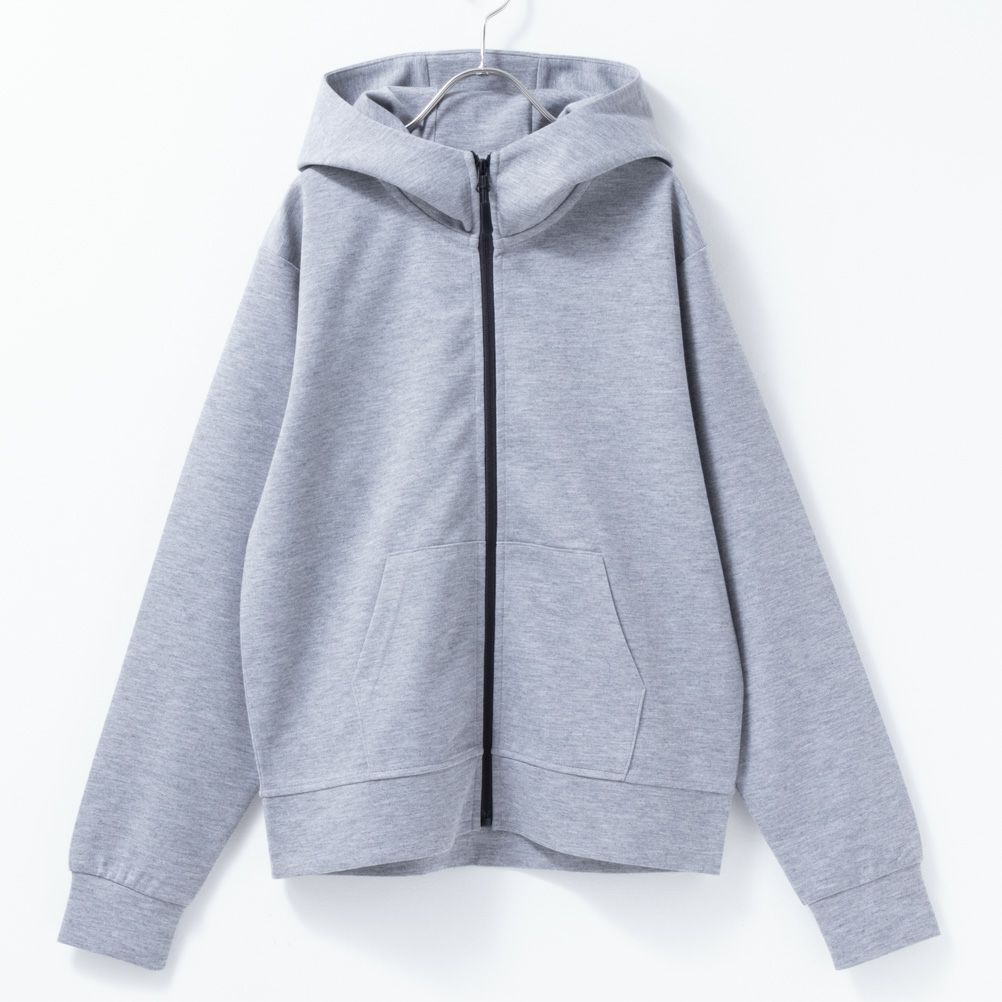 NAVY ポンチ素材 ストレッチジップパーカー キッズ