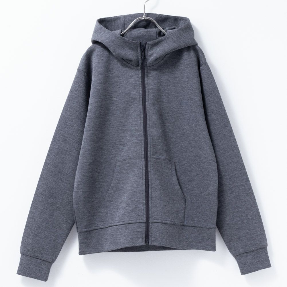 NAVY ポンチ素材 ストレッチジップパーカー キッズ
