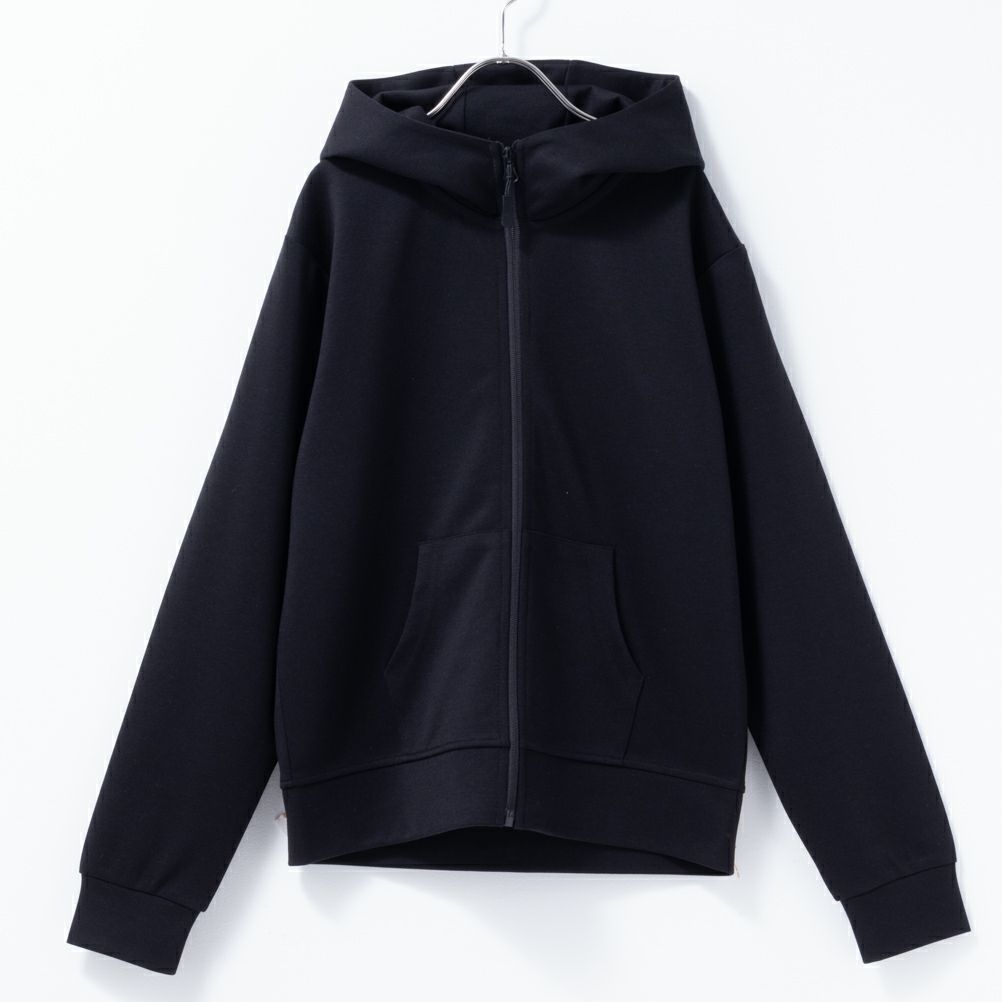 NAVY  ポンチ素材 ストレッチジップパーカー キッズ商品画像-11