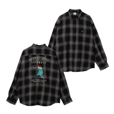 RED CAP GIRL  オンブレーチェックバルーンスリーブシャツ メンズ