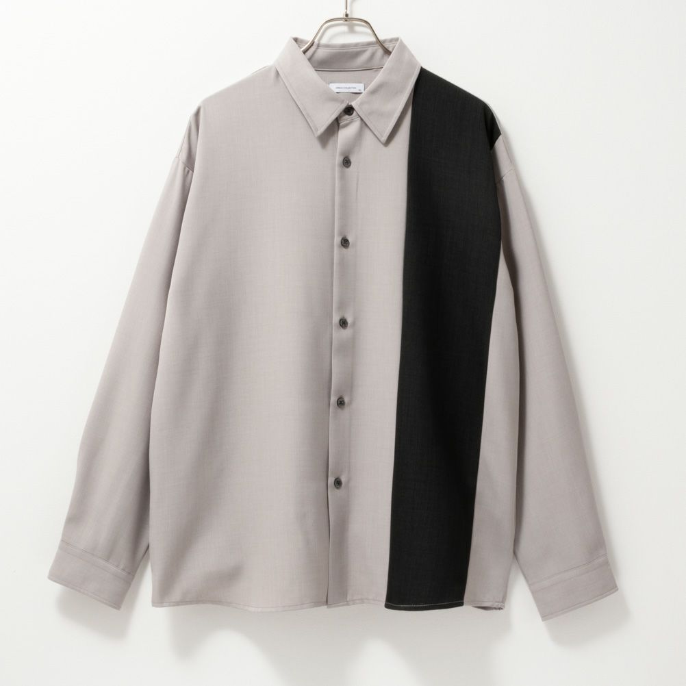 URBAN COLLECTION ポリツイル切替長袖シャツ メンズ