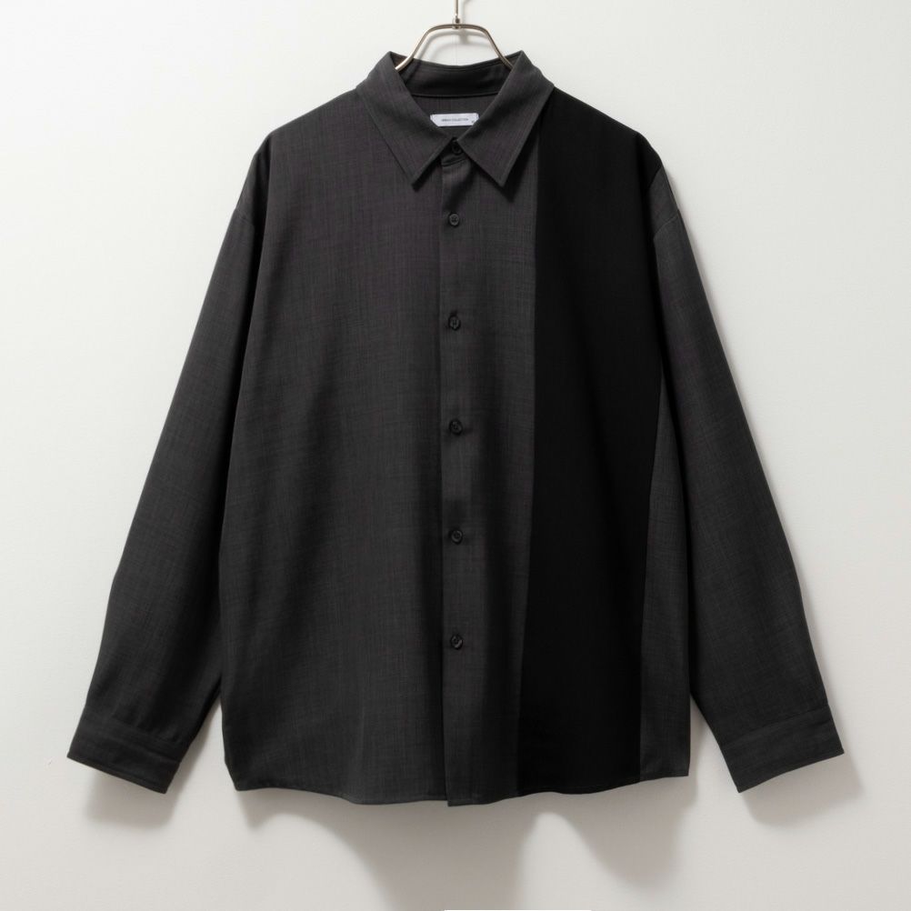 URBAN COLLECTION ポリツイル切替長袖シャツ メンズ