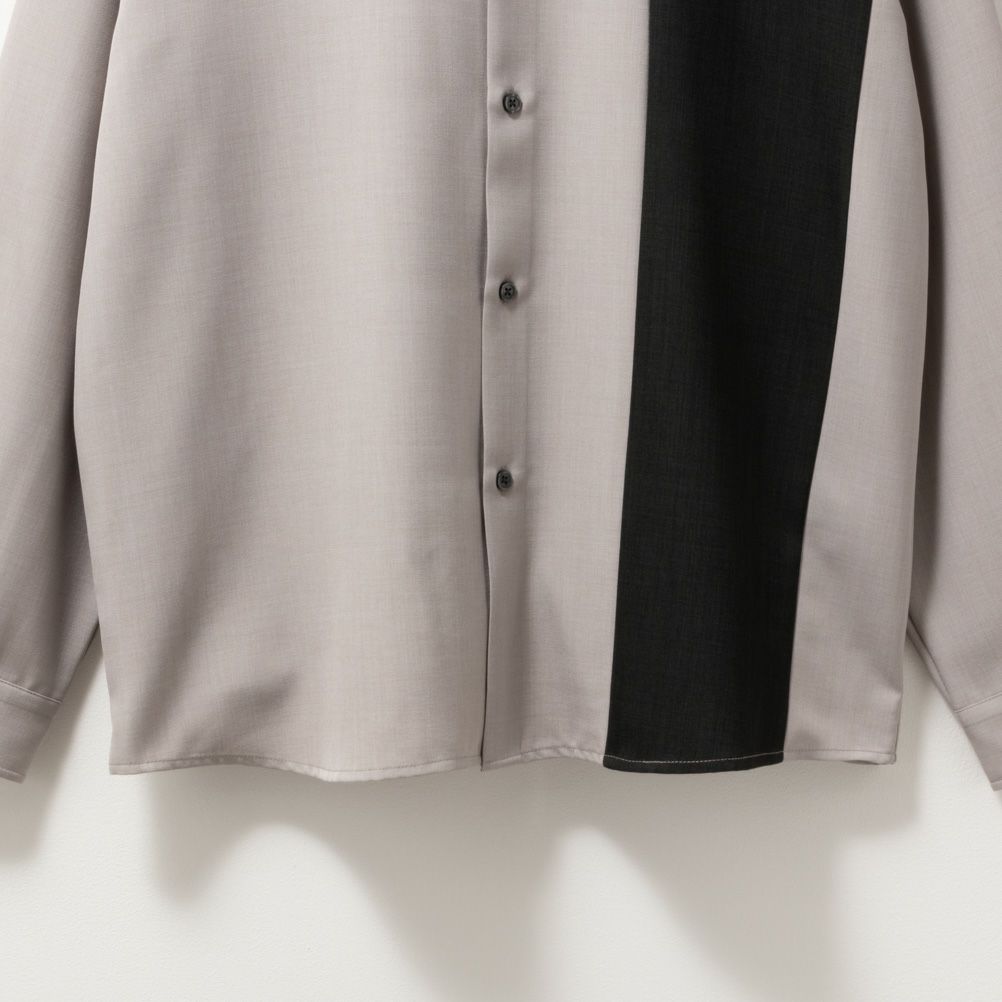 URBAN COLLECTION ポリツイル切替長袖シャツ メンズ