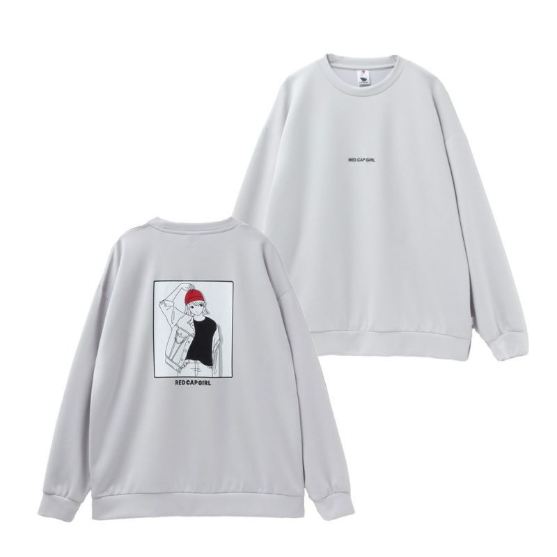 RED CAP GIRL  ポンチ素材 バックプリントトレーナー メンズ商品画像-1