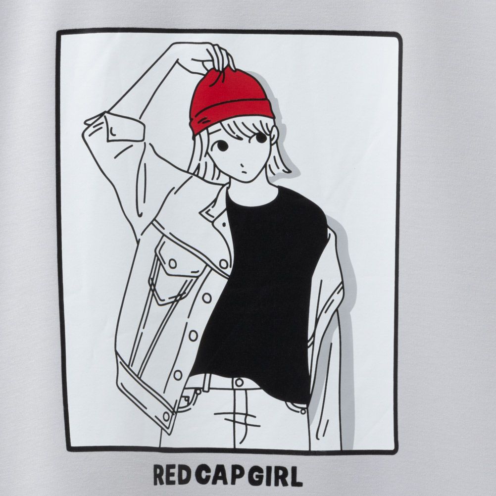 RED CAP GIRL ポンチ素材 バックプリントトレーナー メンズ