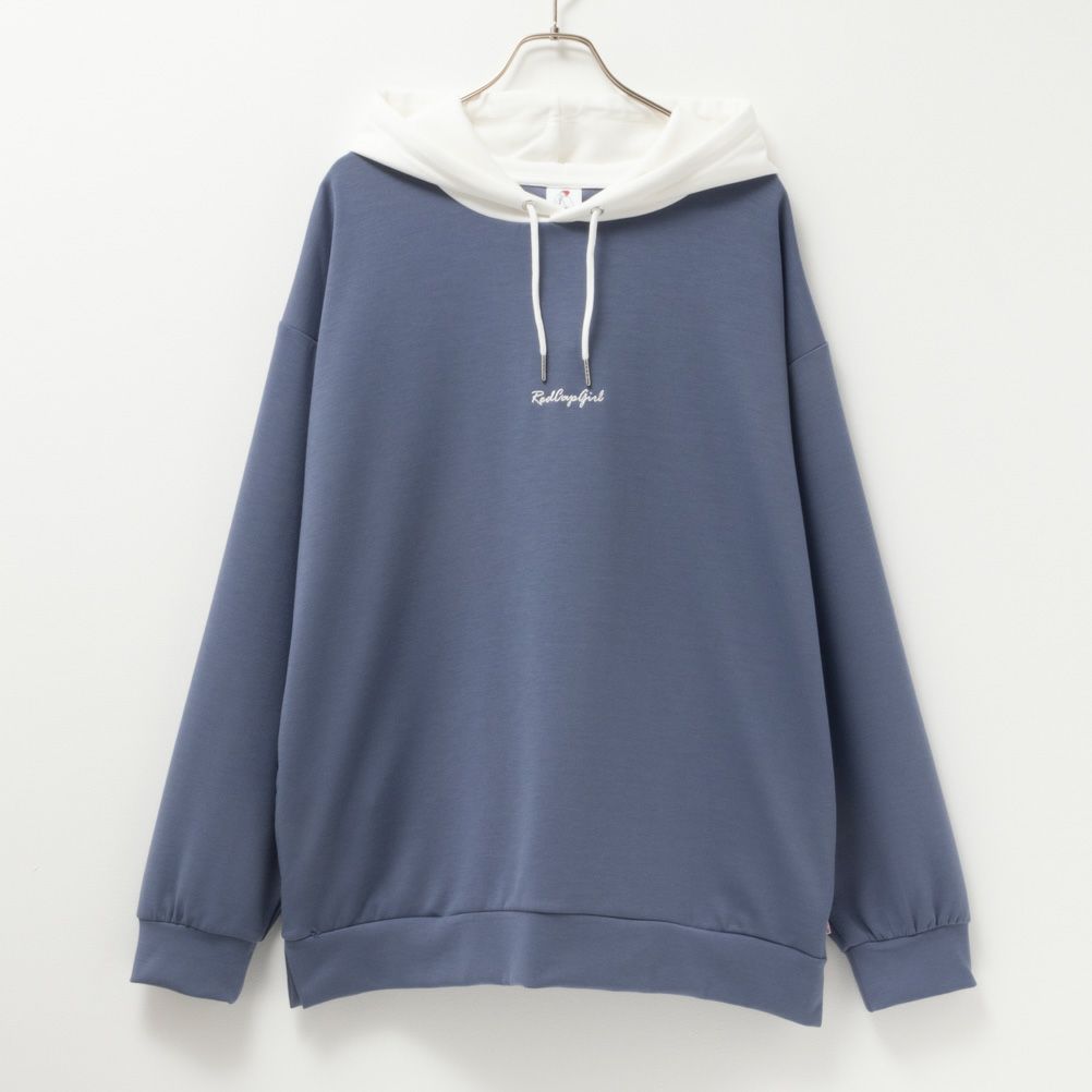 RED CAP GIRL ポンチ素材 配色切替フーディー メンズ