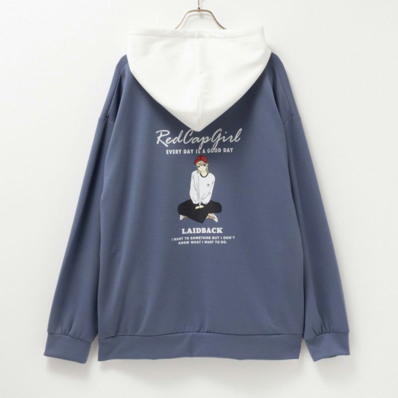 RED CAP GIRL ポンチ素材 配色切替フーディー メンズ商品画像-5