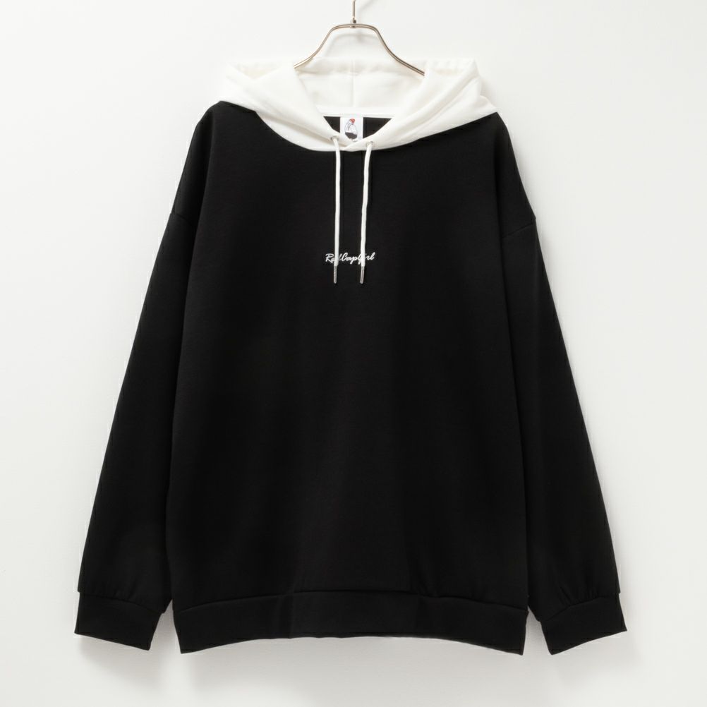 RED CAP GIRL ポンチ素材 配色切替フーディー メンズ