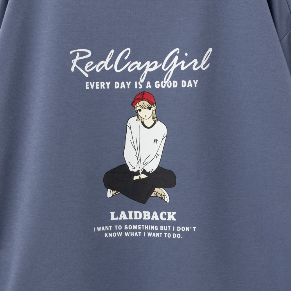 RED CAP GIRL ポンチ素材 配色切替フーディー メンズ