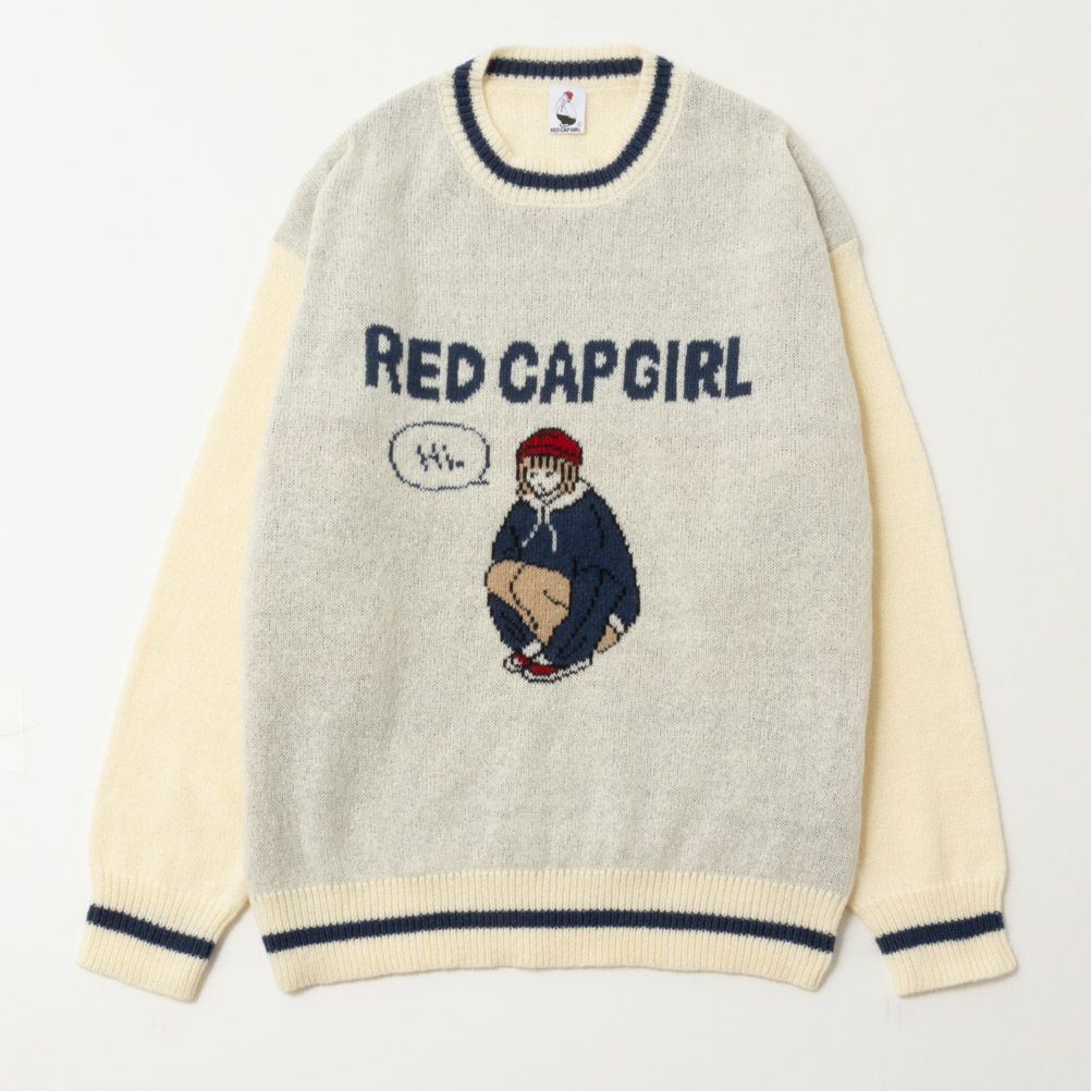 RED CAP GIRL ダブルジャカードニット メンズ