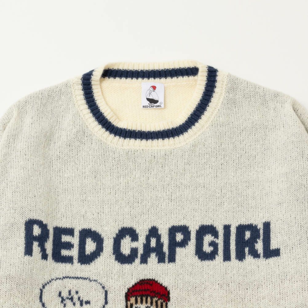 RED CAP GIRL ダブルジャカードニット メンズ