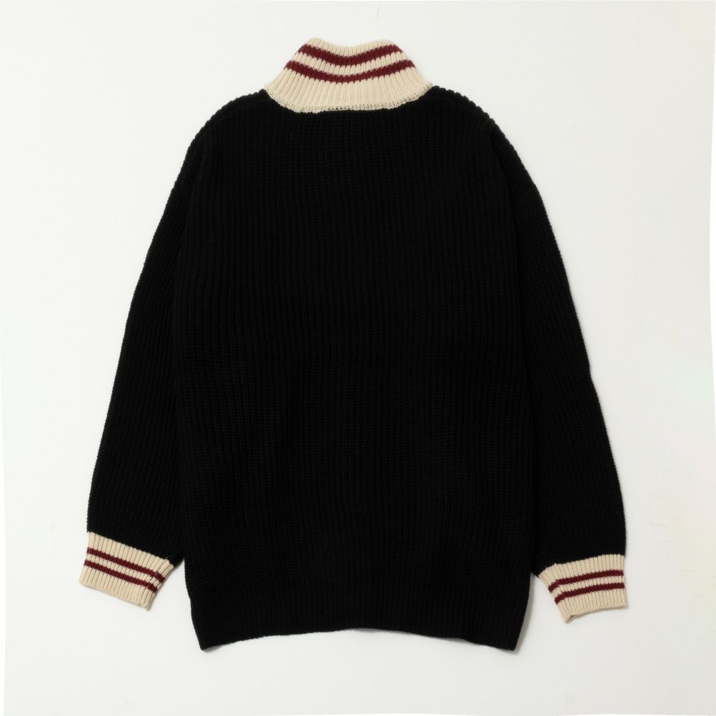 RED CAP GIRL リブ編みフルジップニット メンズ
