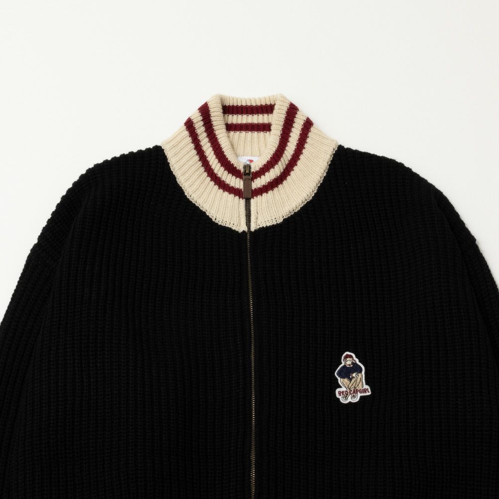 RED CAP GIRL  リブ編みフルジップニット メンズ商品画像-4