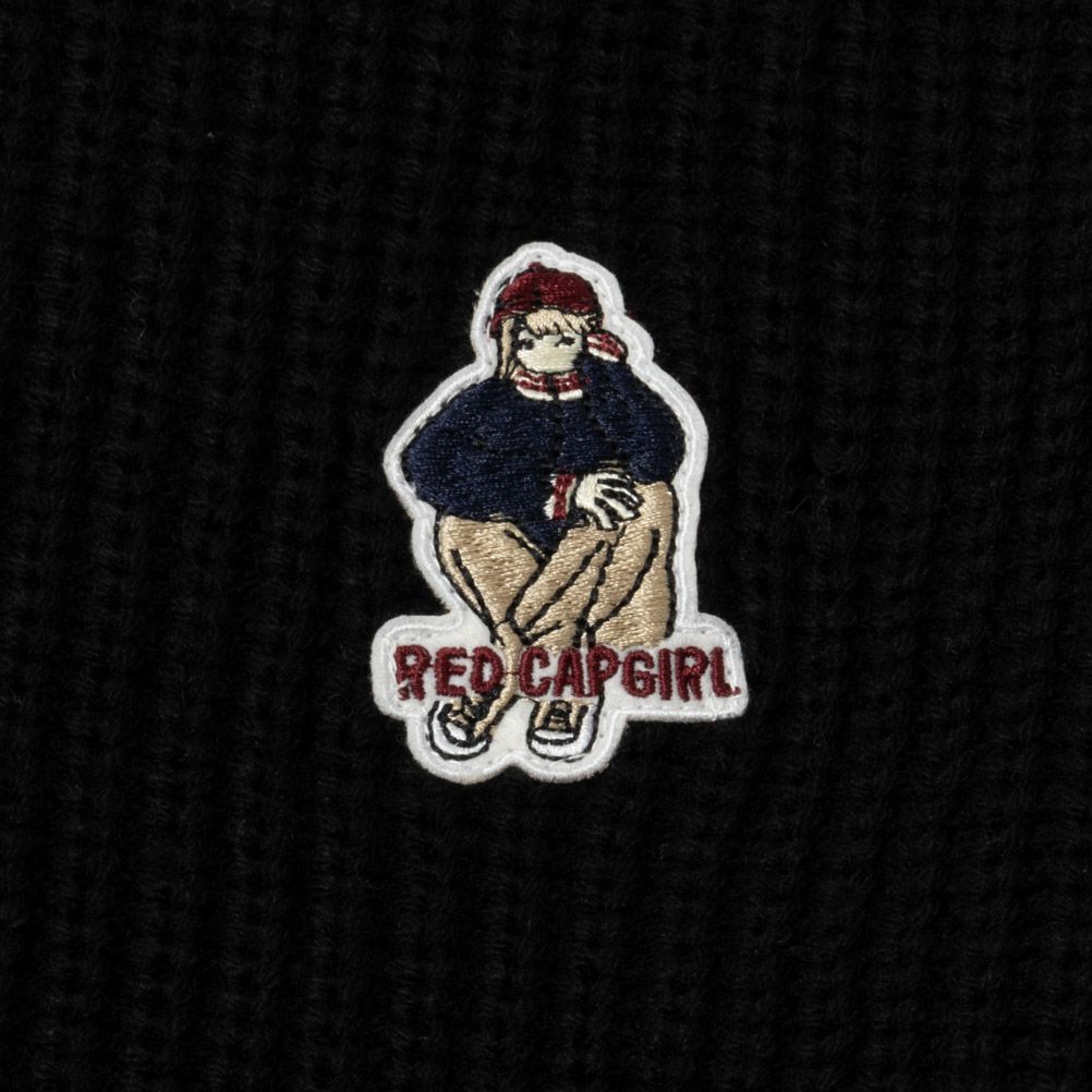 RED CAP GIRL リブ編みフルジップニット メンズ
