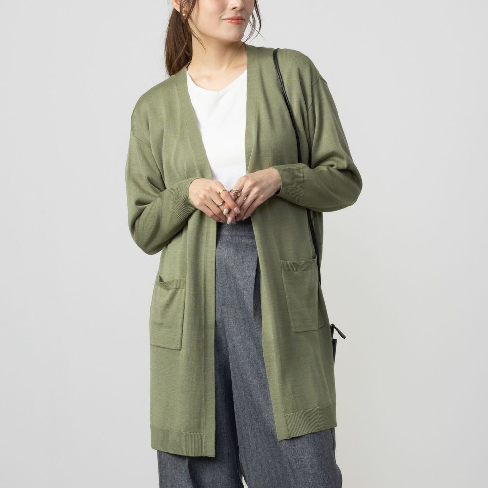 NAVY ウォッシャブルカーディガンアンサンブル レディース商品画像-4