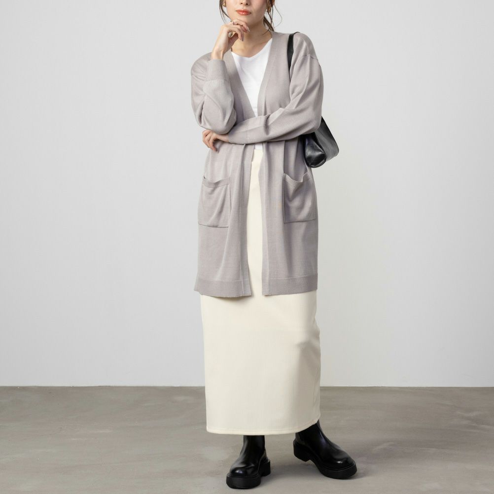 NAVY ウォッシャブルカーディガンアンサンブル レディース商品画像-8