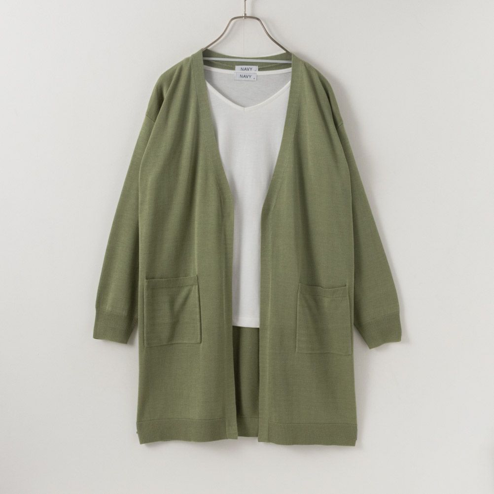 NAVY ウォッシャブルカーディガンアンサンブル レディース商品画像-16