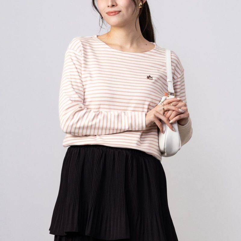LOGOS PARK  ボーダー長袖Tシャツ レディース ネコポス 対応商品商品画像-2