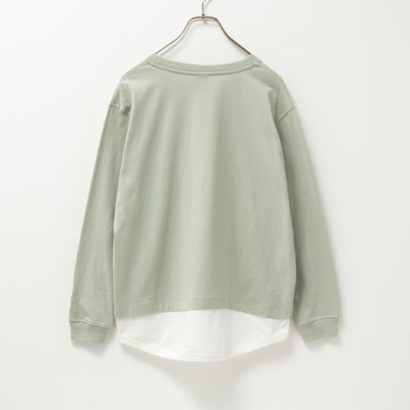 LOGOS PARK  フェイクレイヤード長袖Tシャツ レディース メール便 対応商品商品画像-12