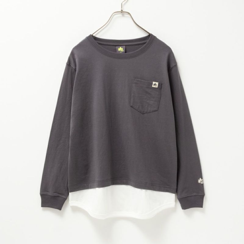 LOGOS PARK  フェイクレイヤード長袖Tシャツ レディース メール便 対応商品商品画像-13