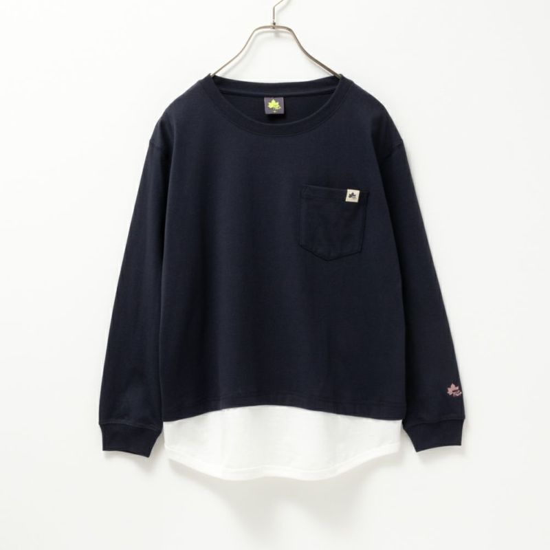 LOGOS PARK  フェイクレイヤード長袖Tシャツ レディース メール便 対応商品商品画像-14