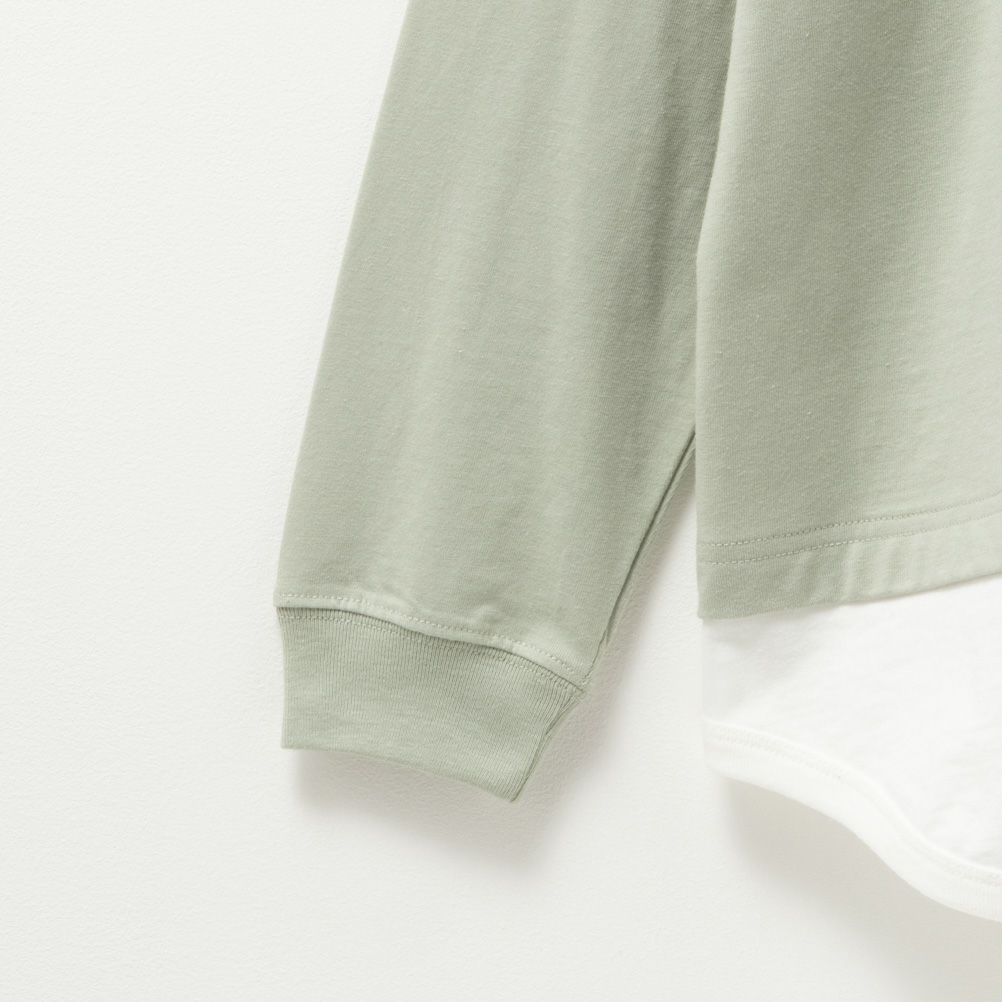 LOGOS PARK フェイクレイヤード長袖Tシャツ レディース ネコポス 対応商品