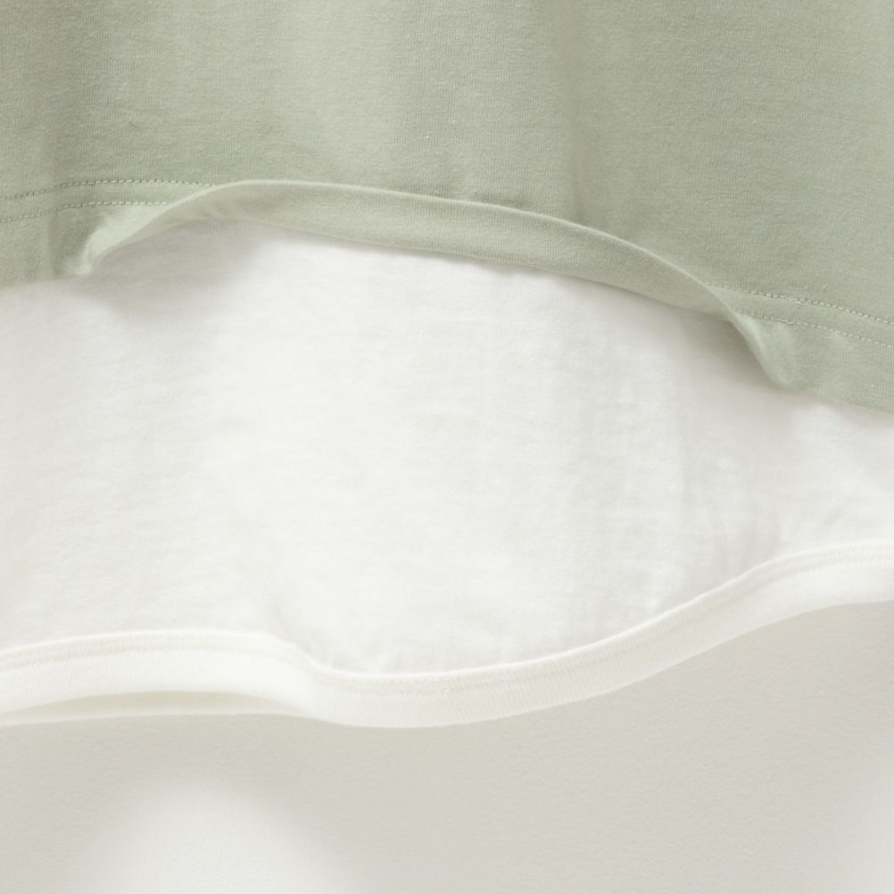 LOGOS PARK フェイクレイヤード長袖Tシャツ レディース ネコポス 対応商品