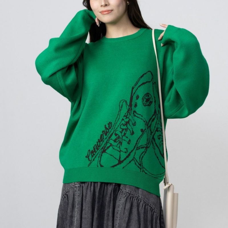 CONVERSE ビッグシューズジャガードニット レディース商品画像-3