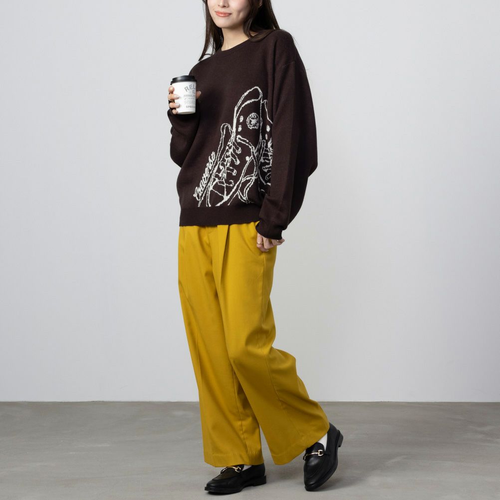 [さらに50%OFF]CONVERSE  ビッグシューズジャガードニット レディース商品画像-8