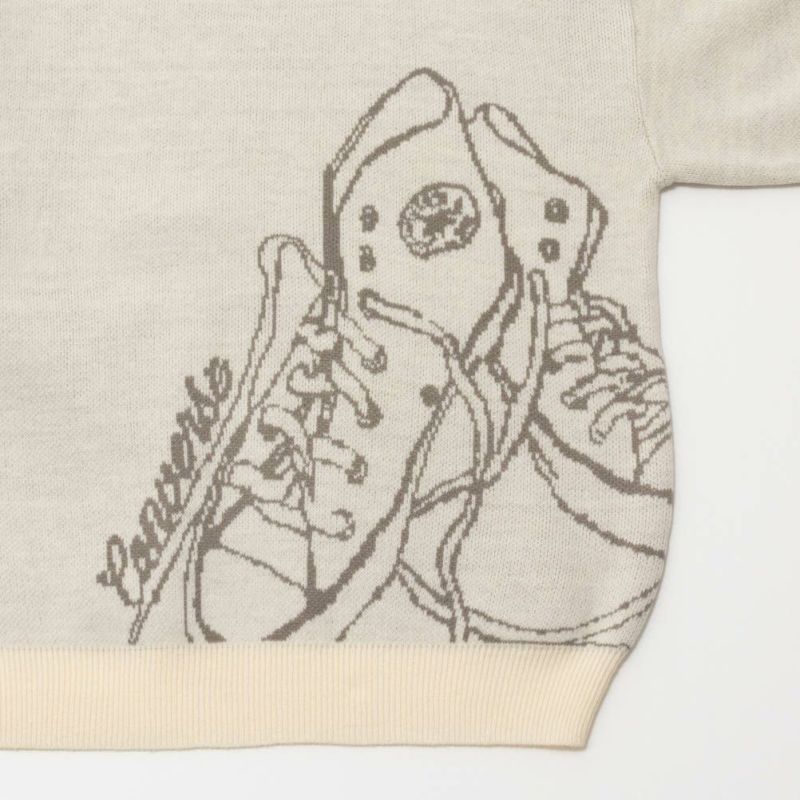 CONVERSE ビッグシューズジャガードニット レディース
