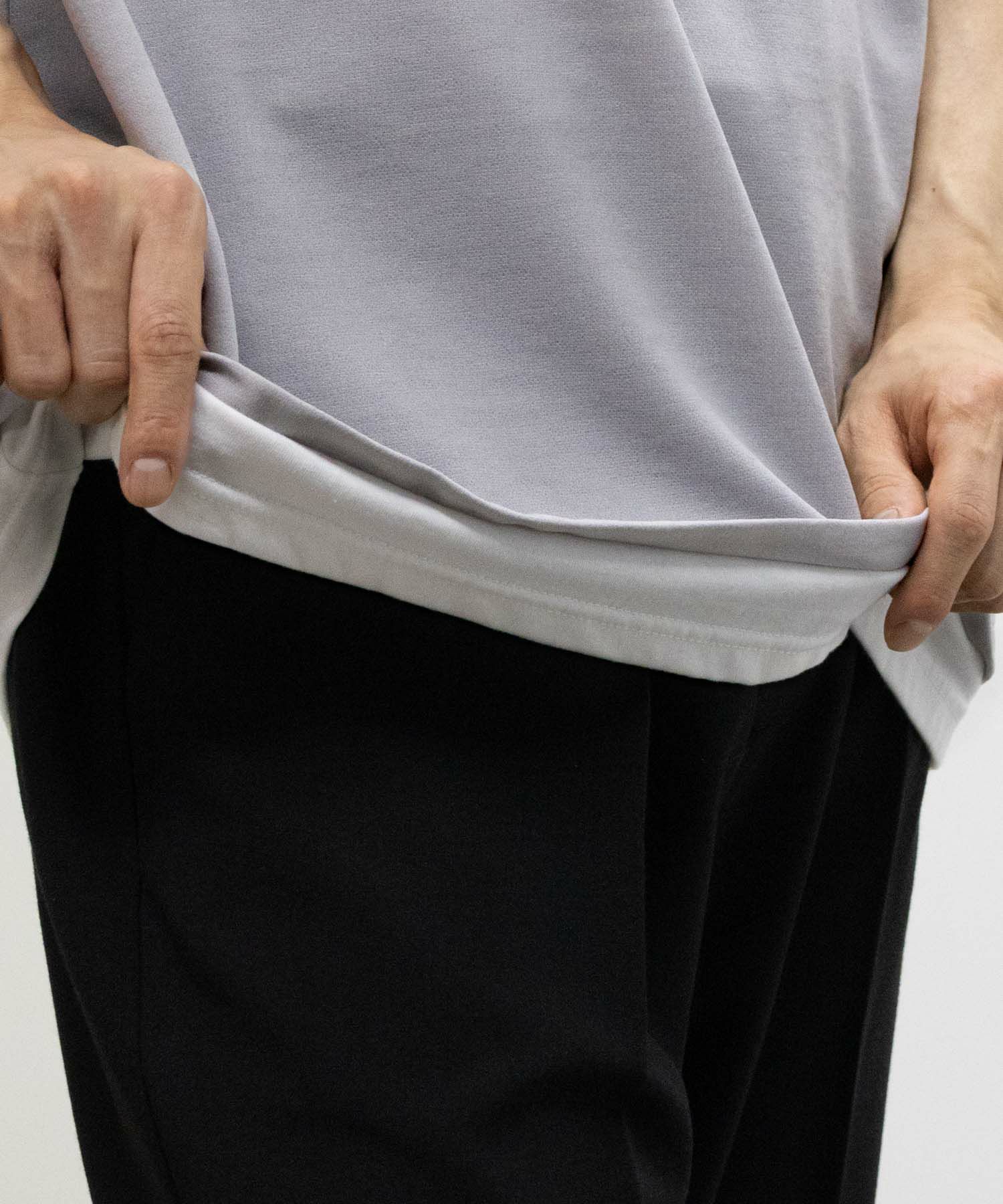 URBAN COLLECTION  梨地フェイクベストレイヤードTシャツ メンズ商品画像-9